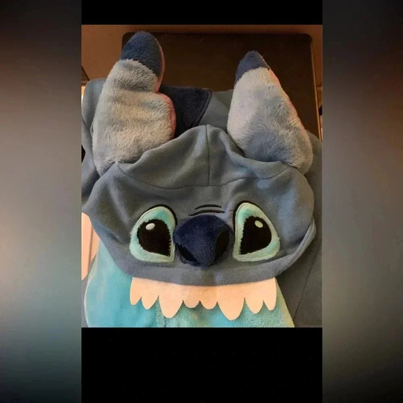 Disney Lilo and Stitch Blue Hoodie Hooded Sweater - Picture 3 of 4